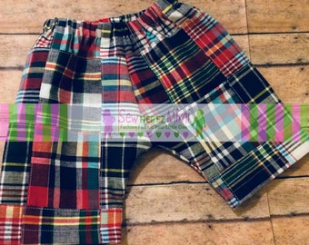 MADRAS PLAID Baby Pants Sizes Newborn, 0-3 mos, 6-9 mos