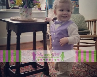 Purple LAVENDER Vest Bow Tie Set Infant Toddler thru Youth 10