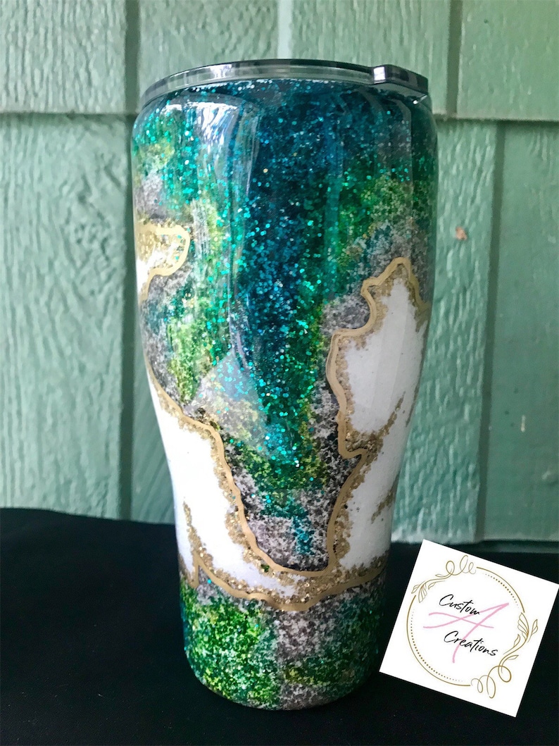 Geode Tumbler Customizable Etsy