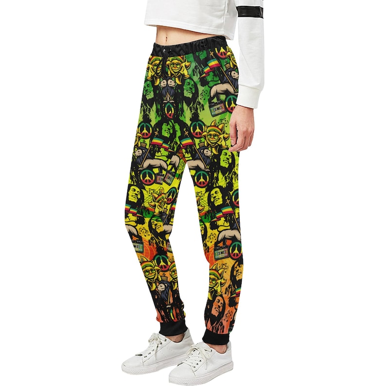 Rasta Sticker slacks for men Unisex Casual Sweatpants trousers for men mens pants rasta pants baggy slacks womens pants