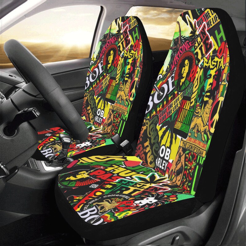 Rasta Bob Marley Car Seat Covers Auto Custom Van Cute