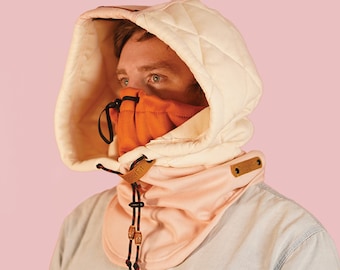 Patrón de costura para pasamontañas: Sudadera con capucha para el cuello (patrón PDF)