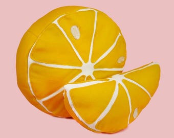 Lemon Pillow PDF Sewing Pattern with Wedge and Slice Design | Easy Sewing Project