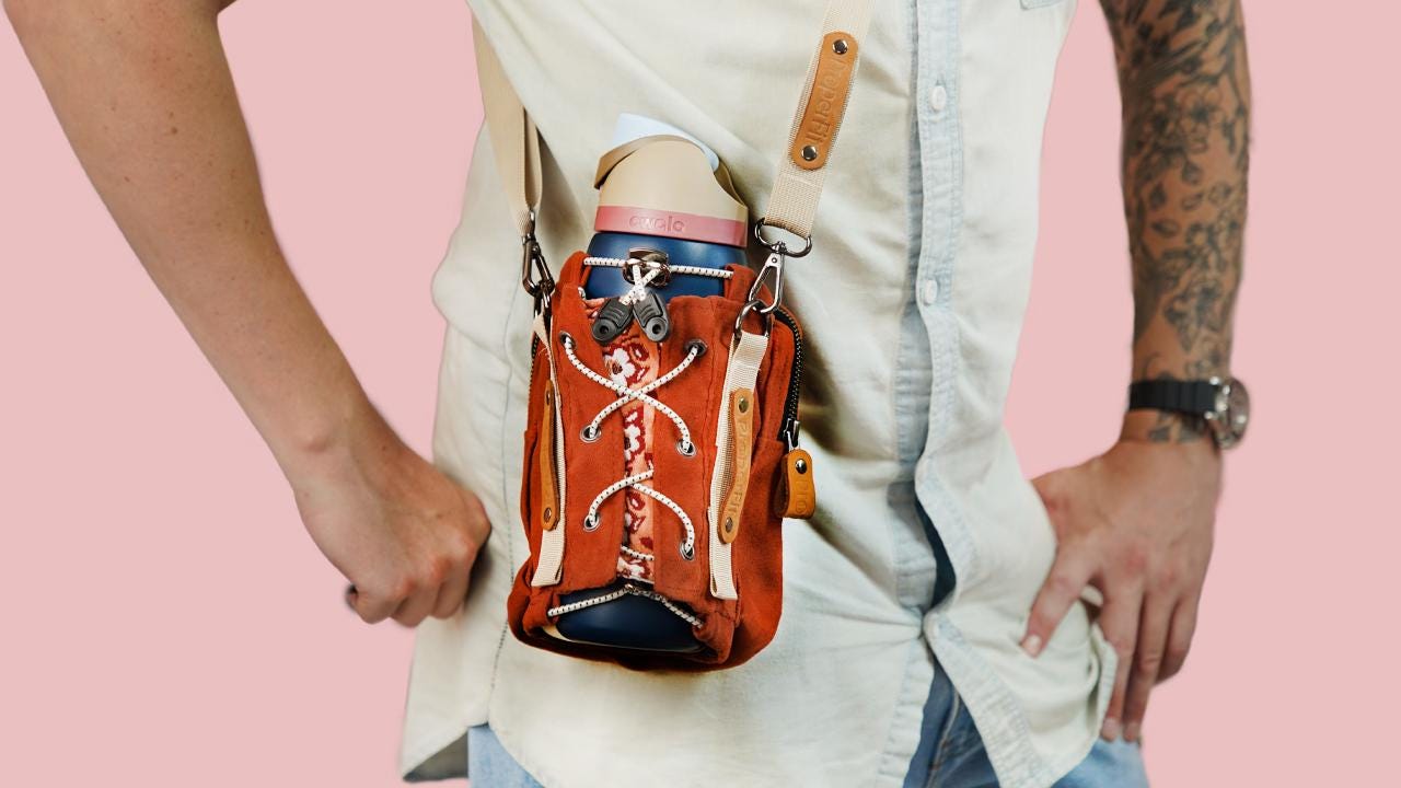 Water Bottle Bag Pattern For Holding Water Bottles and Essentials Sewing Pattern