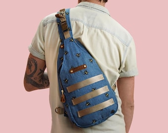 Sling Bag Sewing Pattern | DIY Shoulder Bag with Buckle Closure & Adjustable Strap | Printable PDF Pattern for All Skill Levels