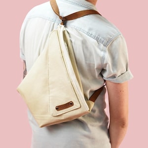 Backpack Pattern with Flap Top Zipper Shoulder Bag Sewing Pattern