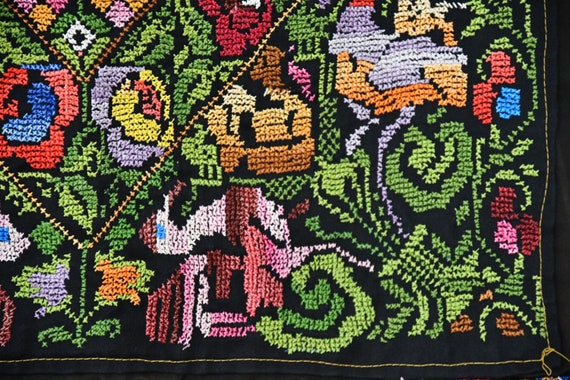 Hand Made Palestinian Folk Cross Stitch Art Embroidery Home Decor Bedouin Women