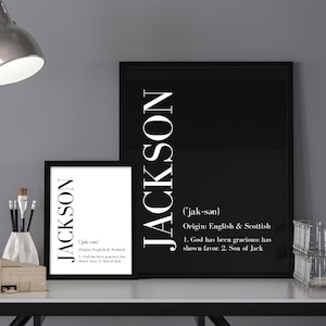 CUSTOM Name Meaning Origin, Dictionary Definition & Pronunciation PRINTABLE Wall Art - Multiple Sizes Available