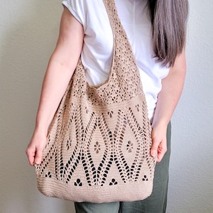Crochet Pattern: Prairie Flower Market Bag (PDF Download + Video Tutorials + Charts)