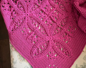 Crochet Pattern: Double Wedding Ring Blanket (PDF Download Photo