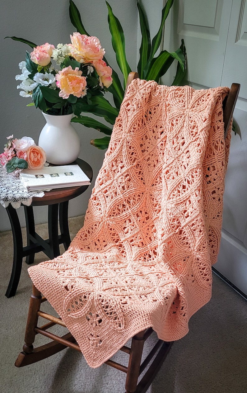 Double Wedding Ring Heirloom Blanket Crochet Pattern Instant Digital Download