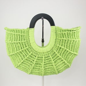 Shell Raffia Small Tote Bag Crochet Pattern Instant Digital Download image 5