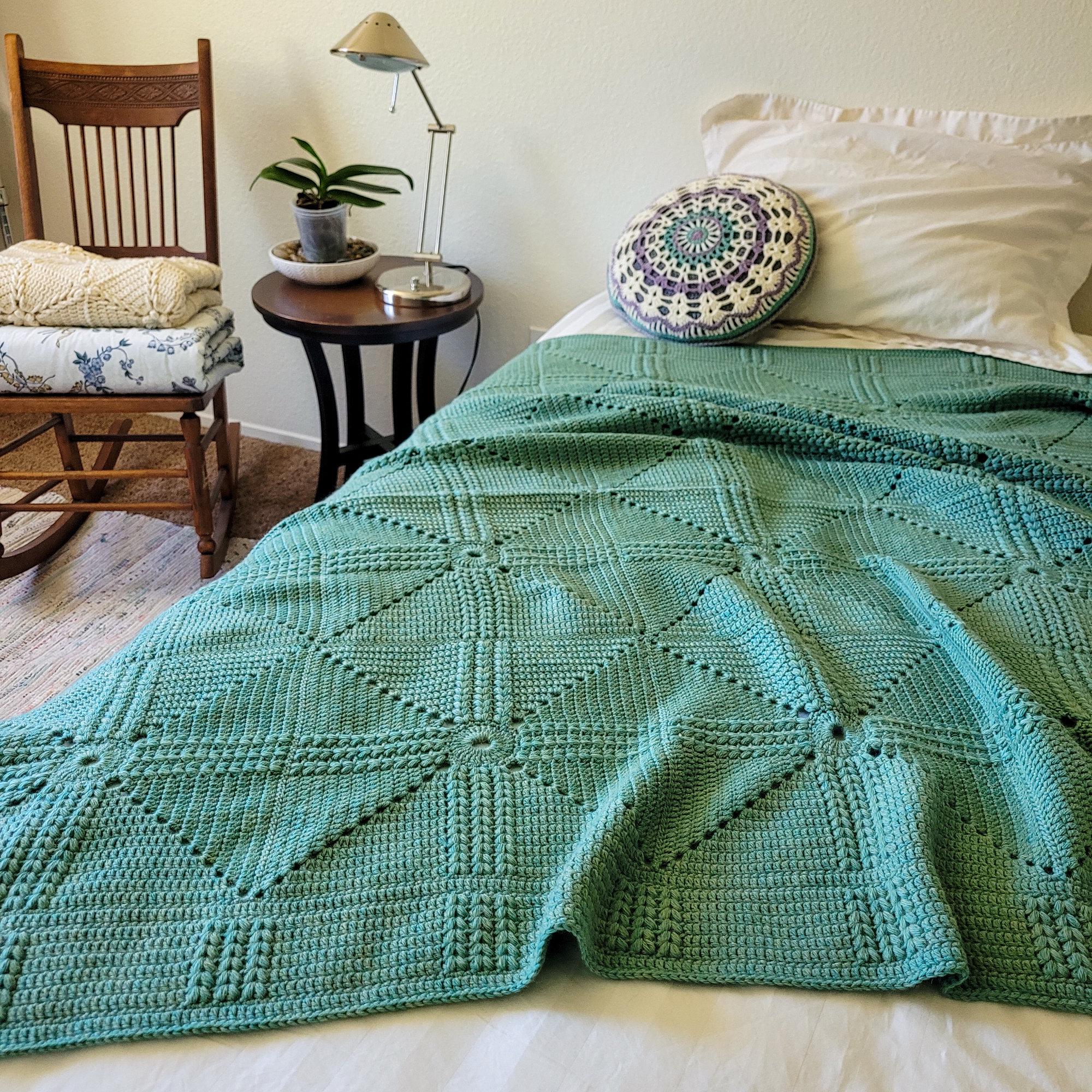 Crochet Blanket Pattern: Winter Wheat Afghan (PDF Download + Photo Tutorial + Chart)