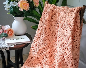 Couverture héritage au crochet pour double alliance | Téléchargement numérique instantané