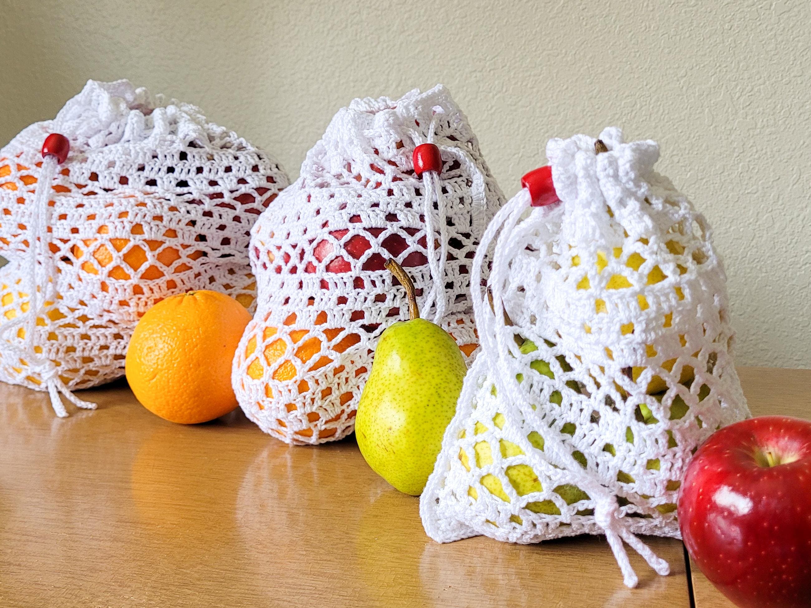 Crochet Pattern: Sweet Season Produce Bag, Sizes (PDF Download