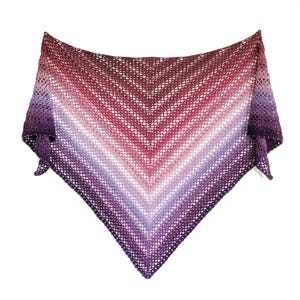Crochet Triangle Shawl Pattern: Sweet Season (PDF Download + Photo and Video Tutorials + Chart)