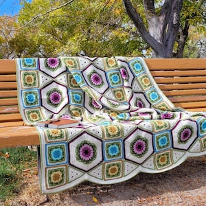 Crochet Pattern: Botany Blanket (PDF Download + Photo and Video Tutorials + Charts)