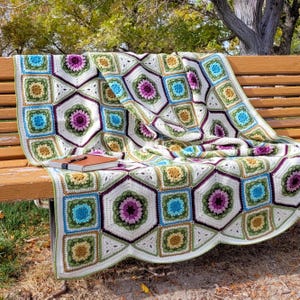 Crochet Pattern: Botany Blanket (PDF Download + Photo and Video Tutorials + Charts)