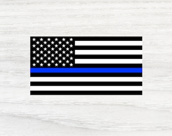 Thin Blue Line Support Police American Flag ESP png jpg DXF ai SVG police officer digital download