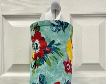 Grocery Bag Holder In Pioneer Woman Sweet Romance Home Decor Fabric