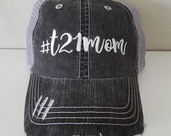 T21 Mom Embroidered Hat with Choice of Thread Color