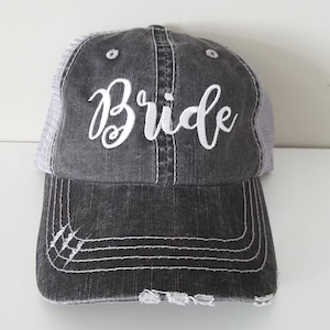 Bride Embroidered Hat with Choice of Thread Colors