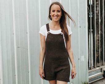 Crochet Fingering Weight Overalls, Dungarees, Plus Size Inclusive: The Annie Overalls by Tinderbox