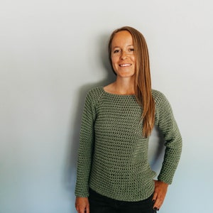 Worsted Weight Crochet Raglan Pullover Top-down In the Round Sweater PDF: The Rebecca Raglan Pattern