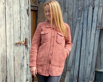 Crochet Pattern Worsted Weight Shacket (Shirt + Jacket): The Sawyer Shacket