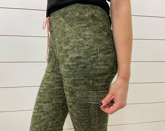 Crochet Size Inclusive Cozy Lounge Pants Pattern PDF: The Janie Joggers