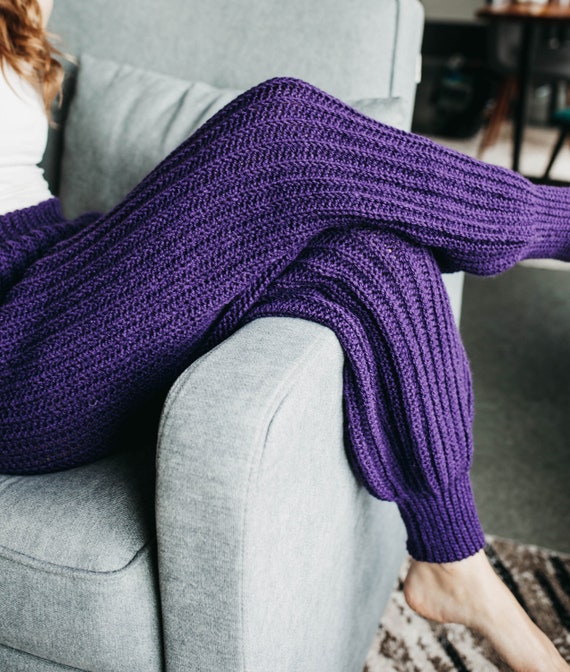 Crochet Size Inclusive Cozy Lounge Pants Pattern PDF: the Jasmine