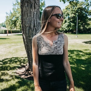 Crochet Fingering Weight Tank Top, Plus Size Inclusive: The Winona Tank by Tinderbox