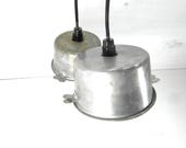 1 upcycled lamp, vintage cake tin transformed into a light, industrial light, kitchen light, French vintage lighting, industrial decor.