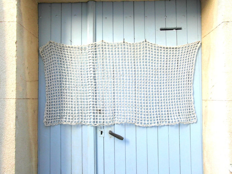 Haus Wohnen 3 Small Crochet Lace Cafe Curtains Cotton Handmade
