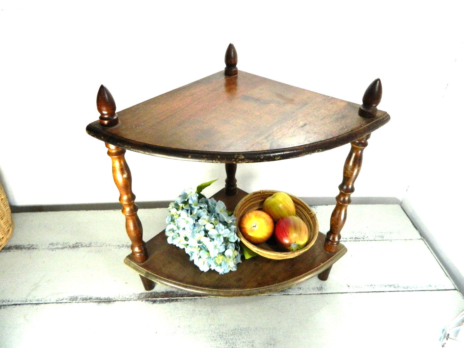 Étagère d'angle en Bois, Vintage