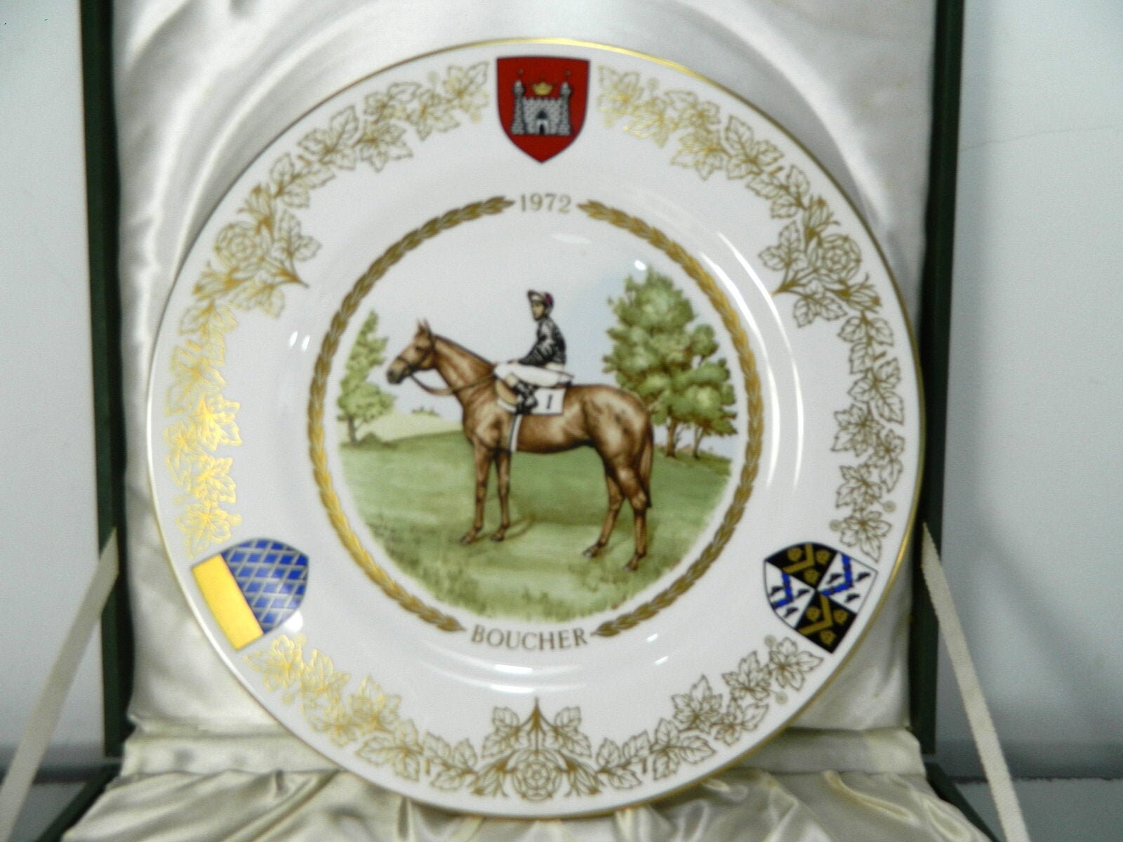 Assiette Édition Limitée Spode en Boîte Pour Les Courses Doncaster 1972