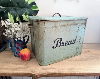 Huge antique bread bin with lid