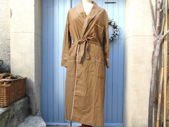 Robe de chambre L, taille L, chambre moutarde, bleu, noir et blanc. Vintage. 4a5be0 Robe de chambre L, taille L, chambre moutarde, bleu, noir et blanc. Vintage. 4a5be0