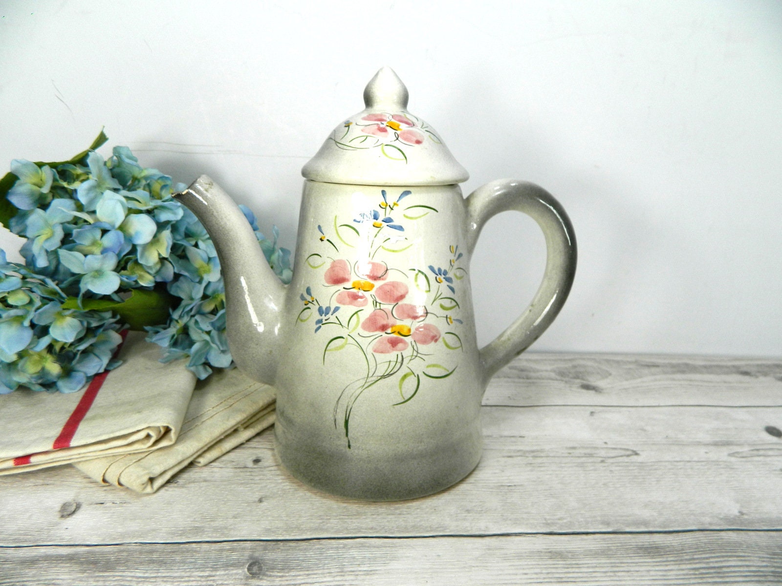 Théière en Céramique Florale, Cafetière, Vintage