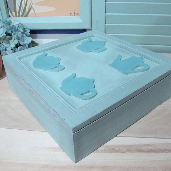 Wooden Tea Box Etsy