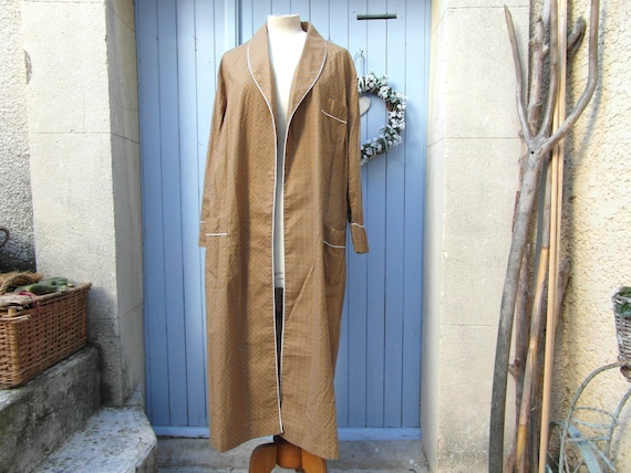 Robe de chambre L, taille L, chambre moutarde, bleu, noir et blanc. Vintage. 4a5be0 Robe de chambre L, taille L, chambre moutarde, bleu, noir et blanc. Vintage. 4a5be0