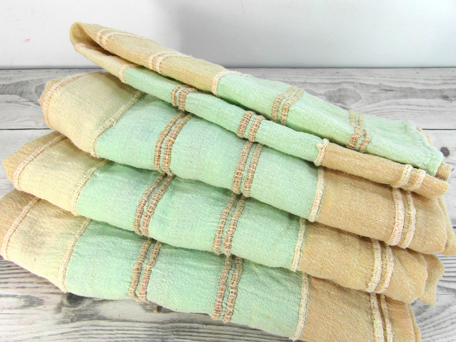 Plaid en Coton, Nappe, Rideau, Vintage