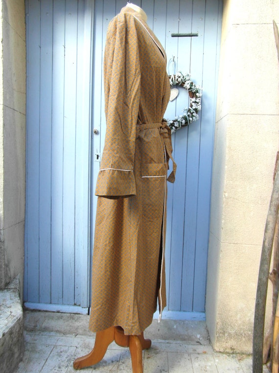 Robe de chambre L, taille L, chambre moutarde, bleu, noir et blanc. Vintage. 4a5be0 Robe de chambre L, taille L, chambre moutarde, bleu, noir et blanc. Vintage. 4a5be0