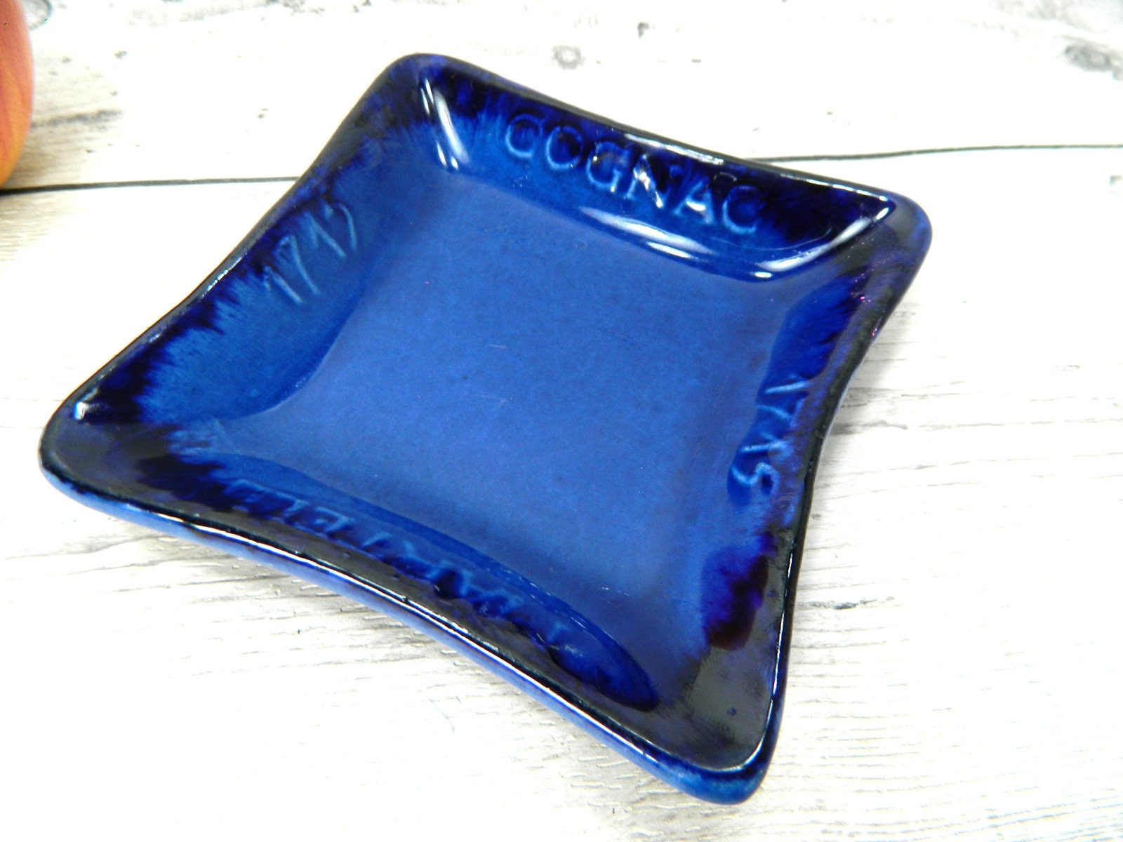 French ceramic ashtray for Martell Cognac. Etsy