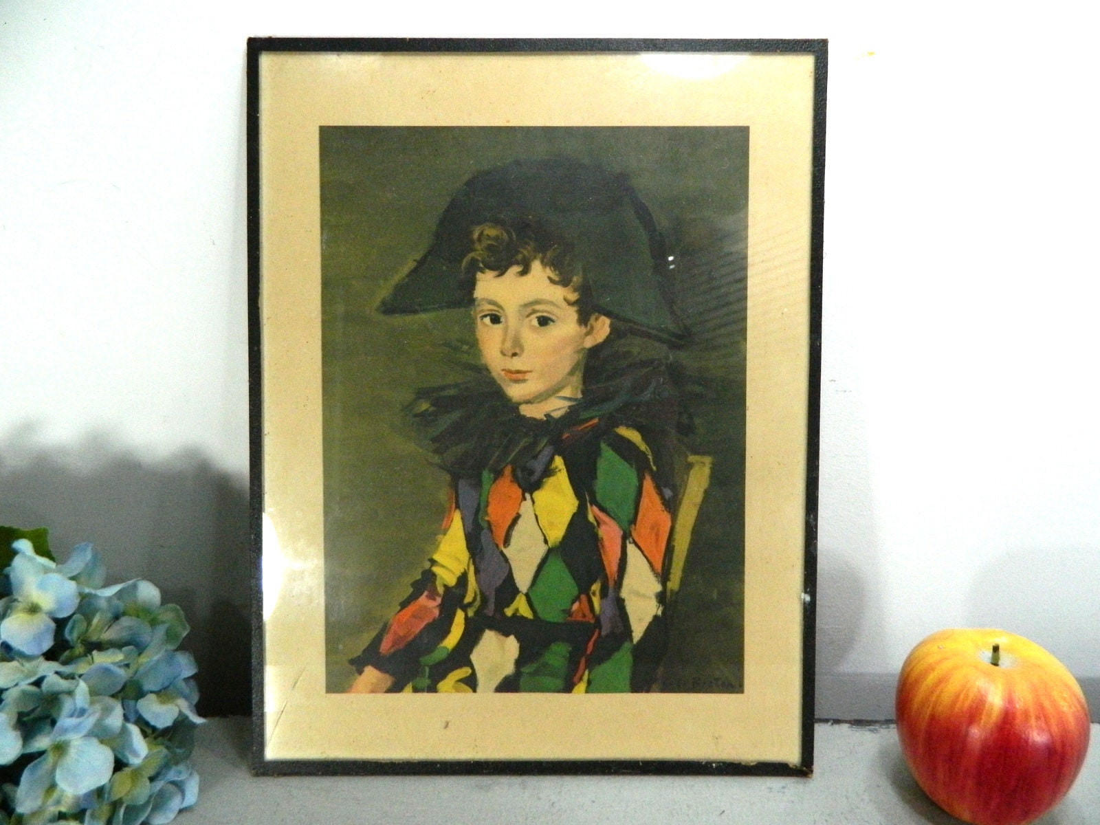 Portrait Encadré Vintage Imprimé de C Le Breton