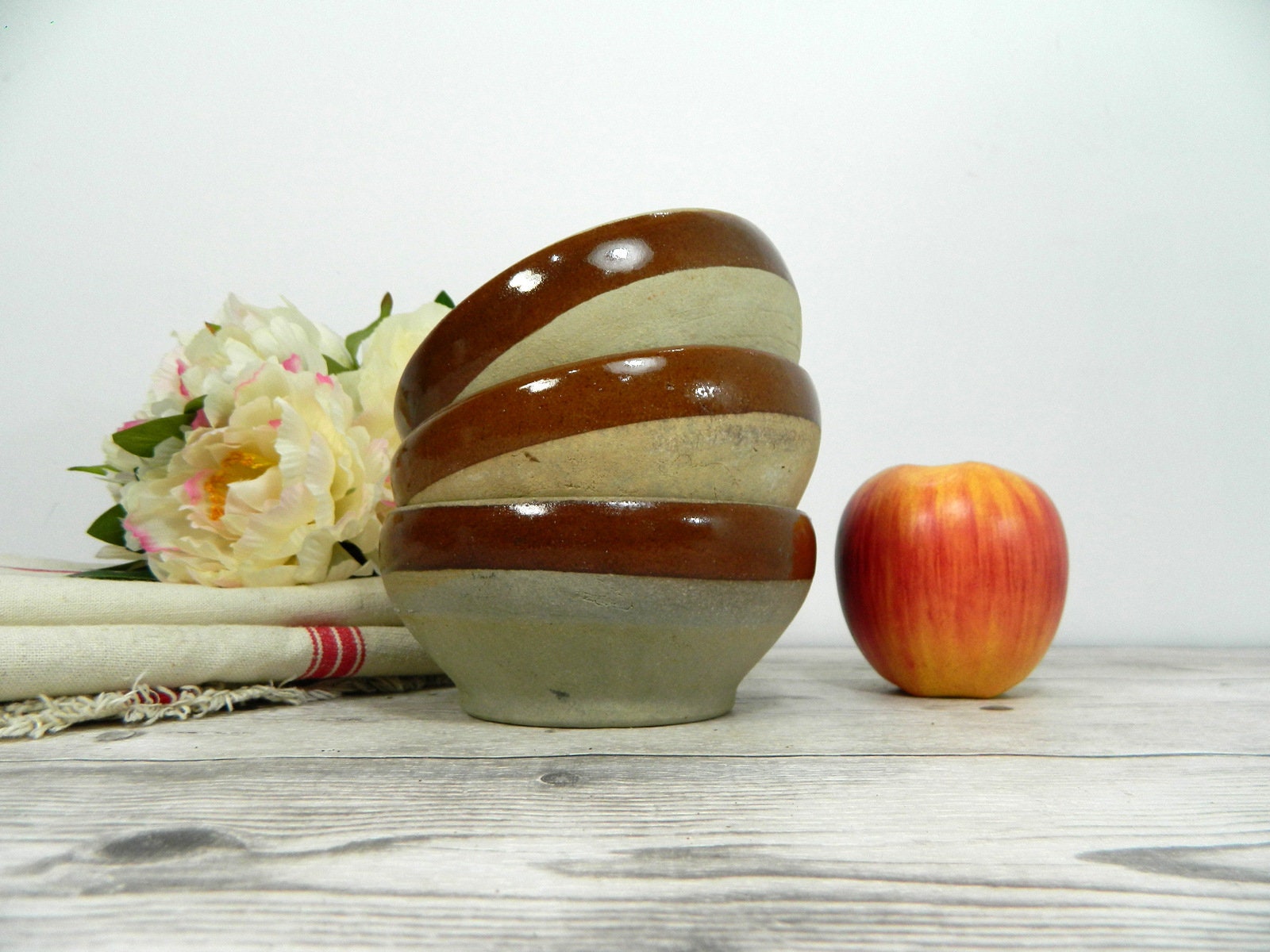 Lot de 3 Bols Cuisine en Grès