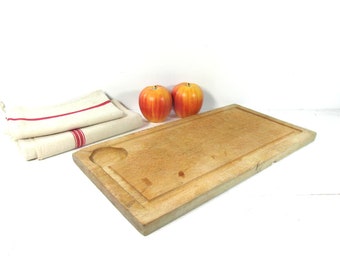 Long wooden chopping board, farmhouse kitchen bread cutting board, carving board
