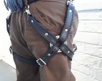 Leg X harness (your choice of color stitching on borders)