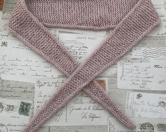 Knitted Sophie   scarf mohair , silk mix neck tie, short scarf, neckerchief , triangle,  uk seller