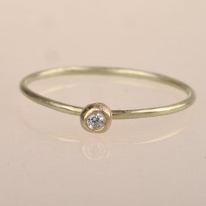 Diamond solitaire engagement ring, recycled, sustainable gold image 1